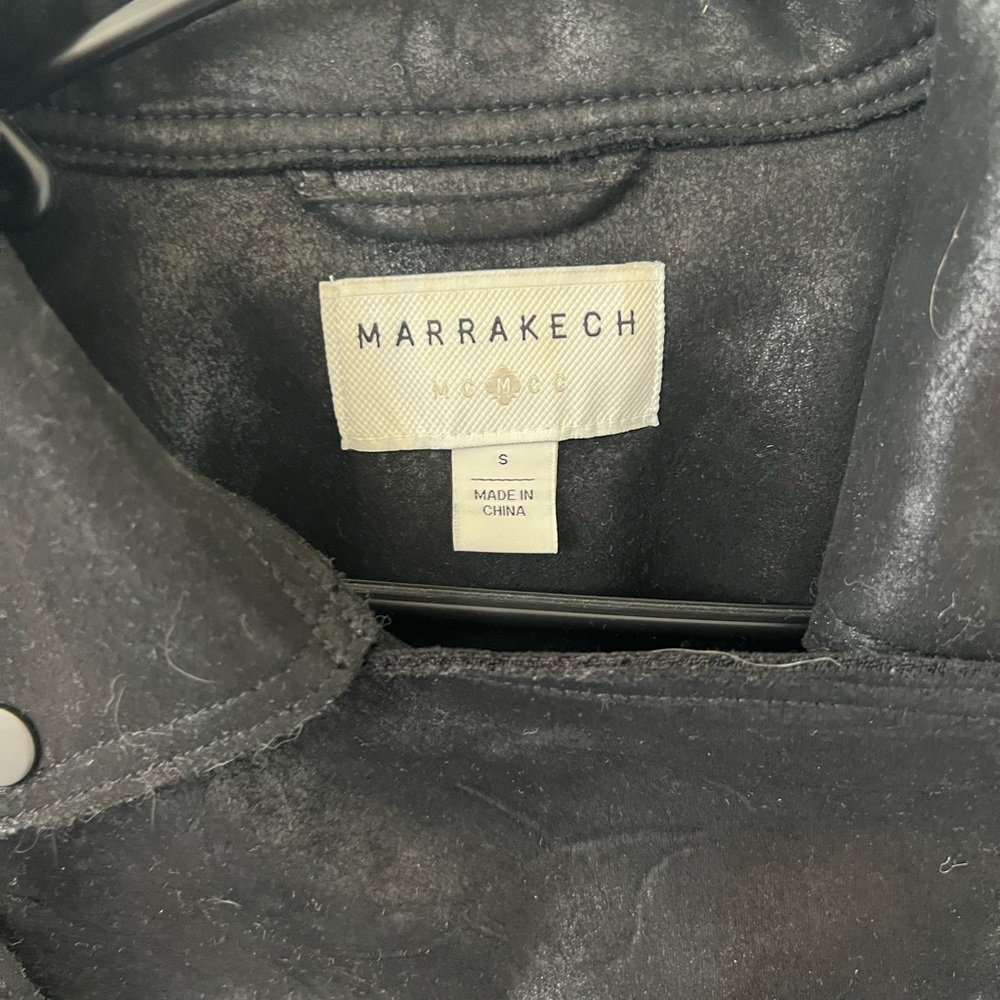 Marrakech Black Leather Jacket- Sz S